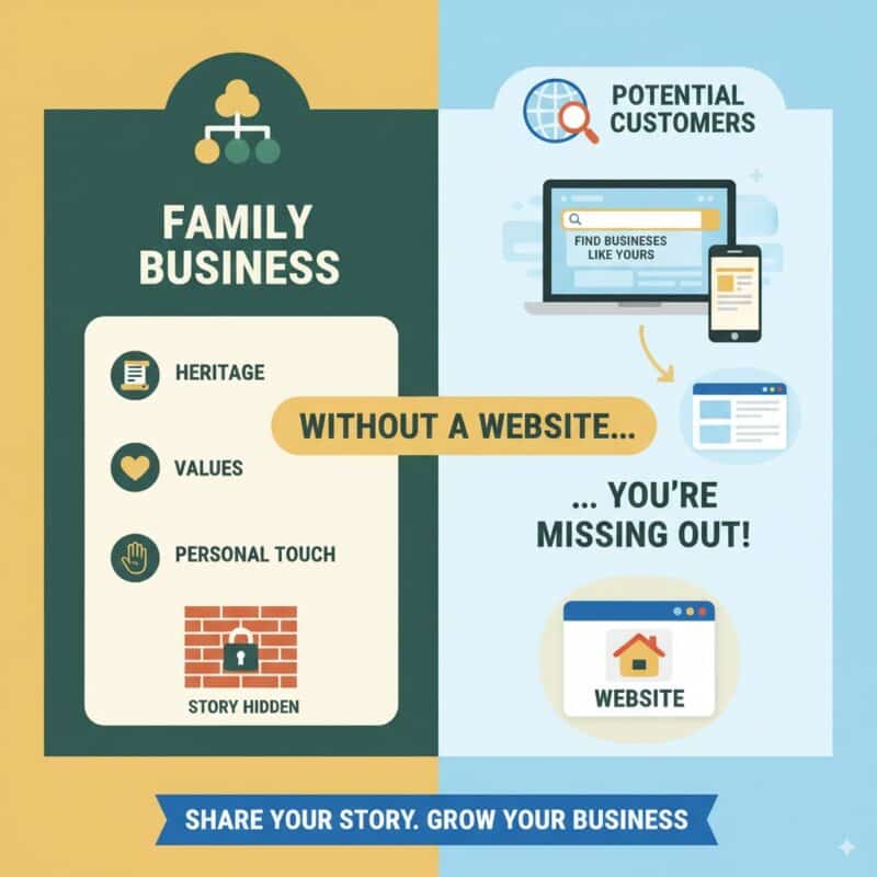 family-business-web-site infographic